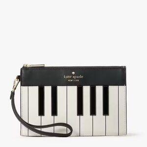 🎹 RARE Kate Spade 🤩 | Piano Key Purse | Pitch Purrfect Medium Wristlet | NWT